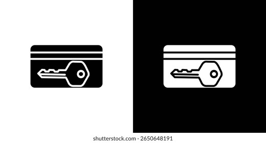 Keycard access icon Isolated flat vector in outline