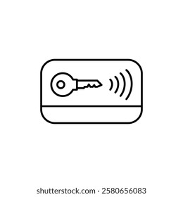 Keycard access icon Vector logo set flat
