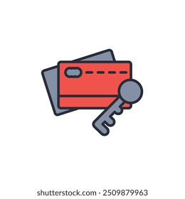 Tastaturzugriffssymbol. vector.Editable stroke.linear style Zeichen zur Verwendung Web-Design, logo.Symbol-Illustration.