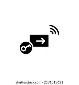 Keycard access icon web design in vector