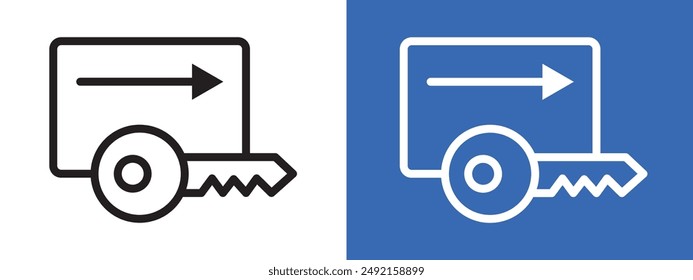 Keycard access logo sign set vector outline