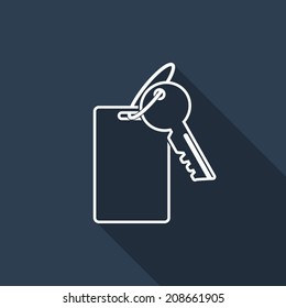 keycard icon with long shadow