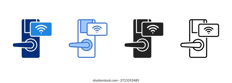 Conjunto de iconos de tarjeta de teclado Ilustración vectorial de estilo múltiple.