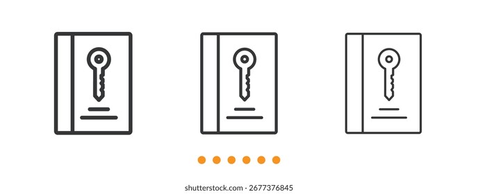 Icono de tarjeta de acceso. Vector de icono de línea delgada
