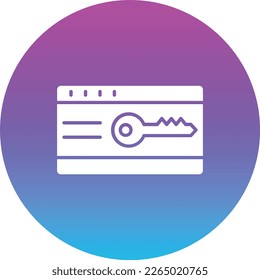 Keycard vector icon. Can be used for printing, mobile and web applications.