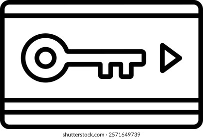 Keycard vector icon. Can be used for printing, mobile and web applications.