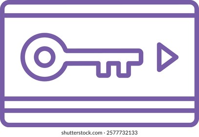 Keycard vector icon. Can be used for printing, mobile and web applications.
