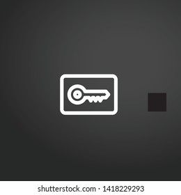 Keycard vector icon. Keycard concept stroke symbol design. Thin graphic elements vector illustration, outline pattern for your web site design, logo, UI. EPS 10.