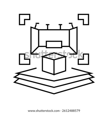 keycard virtual conference line icon vector. keycard virtual conference sign. isolated contour symbol black illustration
