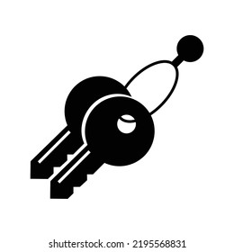 Icono de clave privada de acceso a la cadena de claves | Ilustración del vector negro |