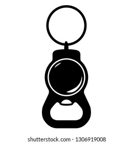 Keychain Bottle Opener Vector Illustration Icon Symbol