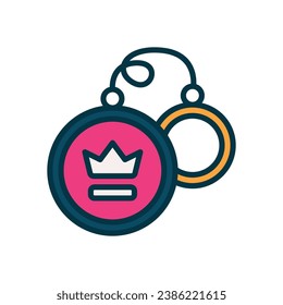 icono de color relleno de cadena de teclas. icono vector para tu sitio web, móvil, presentación y diseño de logotipo.