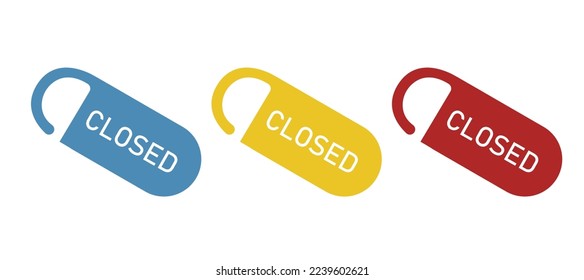 keychain icon, closed concept, vector illustration
