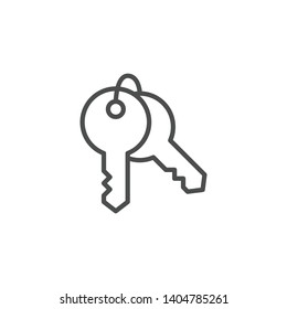 Keychain icon isolated on white background. Key symbol modern simple vector icon for website or mobile app