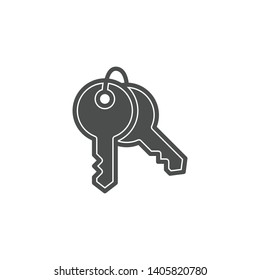 Keychain icon isolated on white background. Key symbol modern simple vector icon for website or mobile app