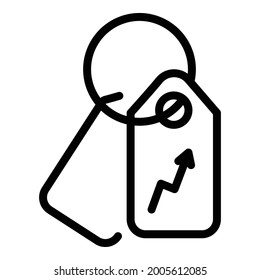 Keychain icon. Outline keychain vector icon for web design isolated on white background