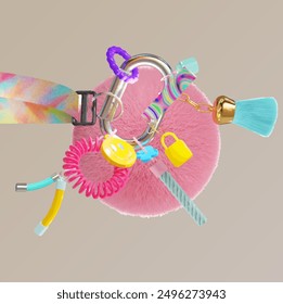 keychain key 3d vector home