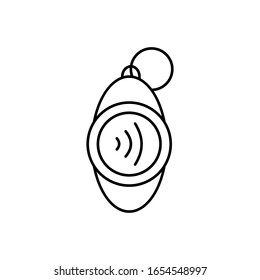 Keychain, nfc icon. Simple line, outline vector elements of near field communication icons for ui and ux, website or mobile application
