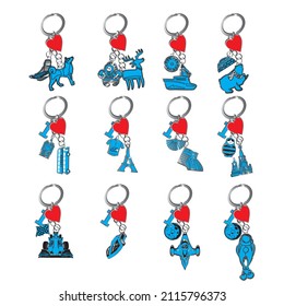 Keychain On The Theme Of Travel And Auto Racing