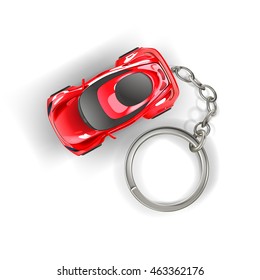 Key-chain with red car