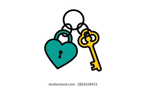 Keychains icon vector logo illustration.