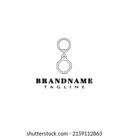 keychains logo cartoon icon design template black modern isolated illustration