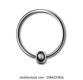 Keychains set keyring holders isolated on white background. Silver colored accessories or souvenir pendants mockup.Reallistic keychain template set.