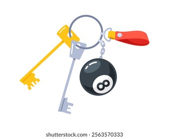 Keyholder with keys, lucky ball