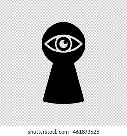 keyhole  - black vector icon
