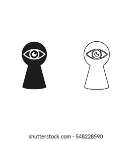 keyhole  - black vector icon