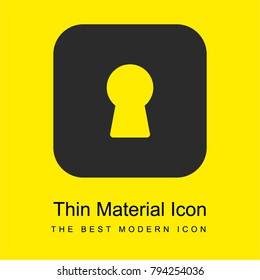 Keyhole bright yellow material minimal icon or logo design