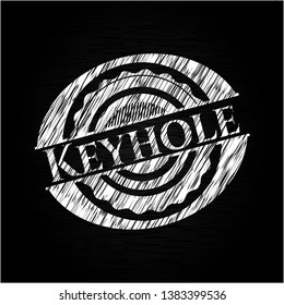 Keyhole chalk emblem. Vector Illustration. Detailed.