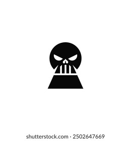 Combinación de cerradura con diseño de logotipo de calavera.