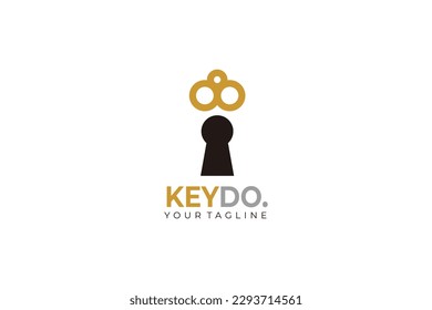 keyhole crown logo. real estate logo concept design