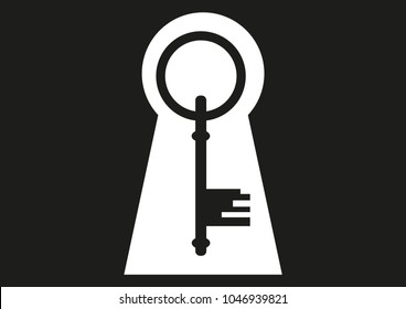 Keyhole at the door background 