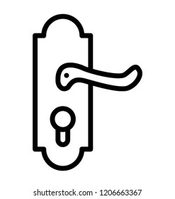 Keyhole with door lock and handle 