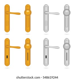 keyhole door set in two color design illustration