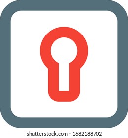 Keyhole, door, - vector icon