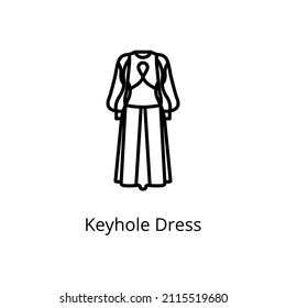 keyhole dress icon in vector. Logotype