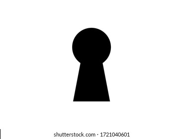 Keyhole for entrance door key on a white background. Template for text. Place for text. Abstraction. Safe. Background vector image. Safety. Security. Poster.