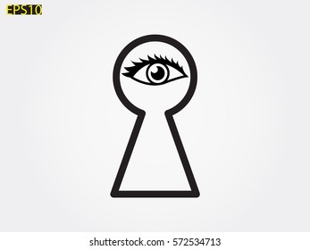 keyhole eye hole, icon, vector illustration eps10