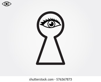 keyhole eye hole, icon, vector illustration eps10
