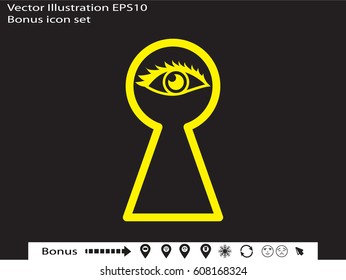 keyhole eye hole, icon, vector illustration eps10