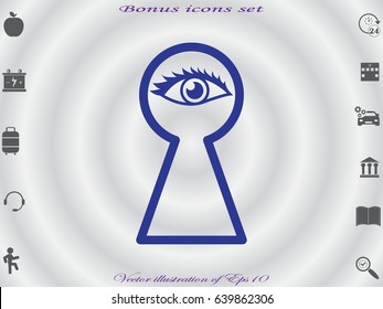 keyhole eye hole, icon, vector illustration eps10