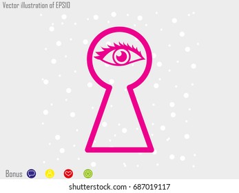 keyhole eye hole, icon, vector illustration eps10