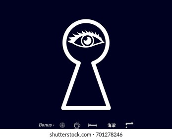 keyhole eye hole, icon, vector illustration eps10