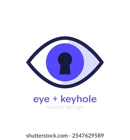 keyhole and eye icon, vector design