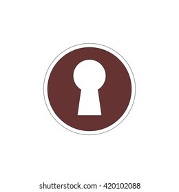 Keyhole flat icon. Vector illustration