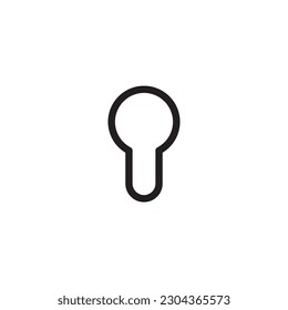 Keyhole flat sign design. Keyhole vector icon. Keyhole symbol pictogram. UX UI icon