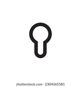 Keyhole flat sign design. Keyhole vector icon. Keyhole symbol pictogram. UX UI icon